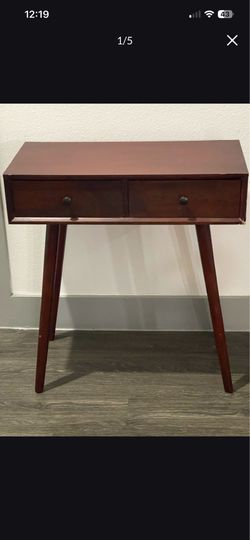 Solid Wood Mid Century Console Table