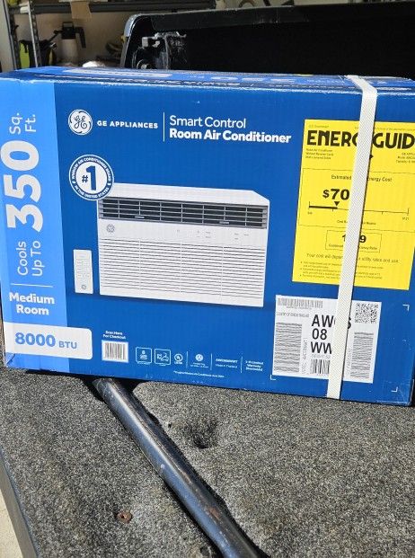 8,000 BTU 115-Volt Smart Window Air Conditioner for 350 Sq. Ft. in White with Wi-Fi and Remote