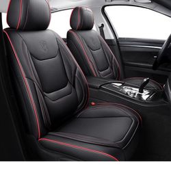 Universal Car Seat Covers Full Set,Faux Leather Seat Covers for Cars SUV,Super Breathable,Full Wrapping Edge