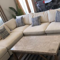 🌷Serene Beige 5-Piece Upholstered Modular Sectional Sofa$20 Down Payment and delivery available 