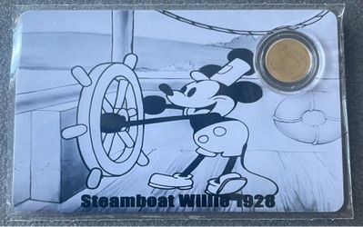 Steamboat Willie 1928 Gold Coin