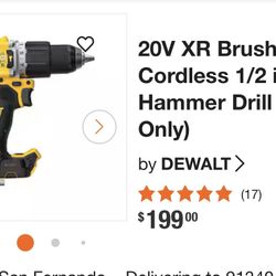20V XR Brushless Cordless 1/2 in. Hammer Drill (Tool-Only)