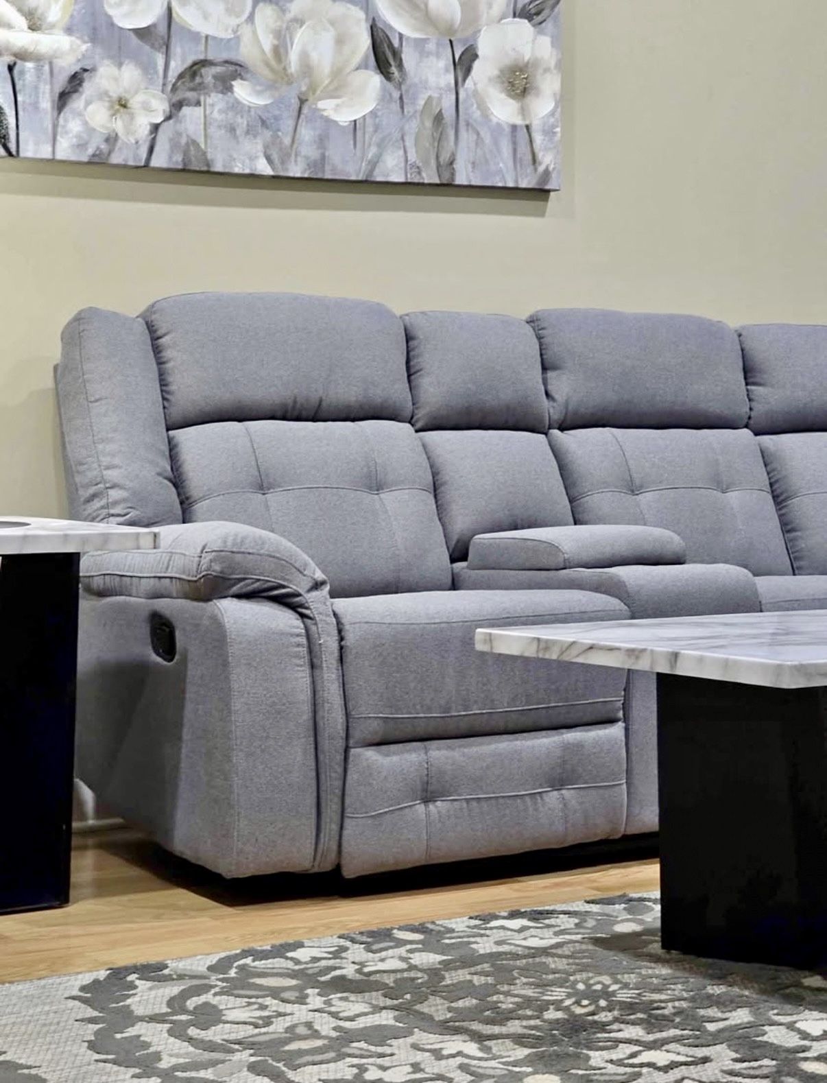 NEW GRAY RECLINER SECTIONAL 🔥 🚚