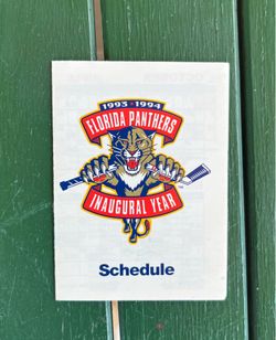 Vintage Florida Panthers schedule, 1993-94 inaugural year
