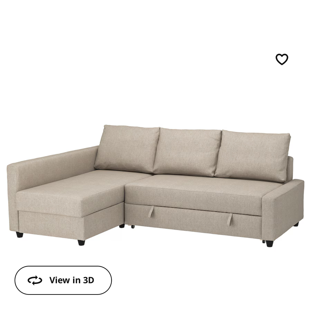 "Friheten" Beige Sleeper Sectional w/ Storage Chaise from IKEA 🛋️ Free Delivery & Financing Available! 🚚