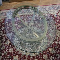 Glass Oval Coffee Table 