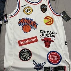Supreme x Nike x NBA Teams Authentic Jersey 'White’