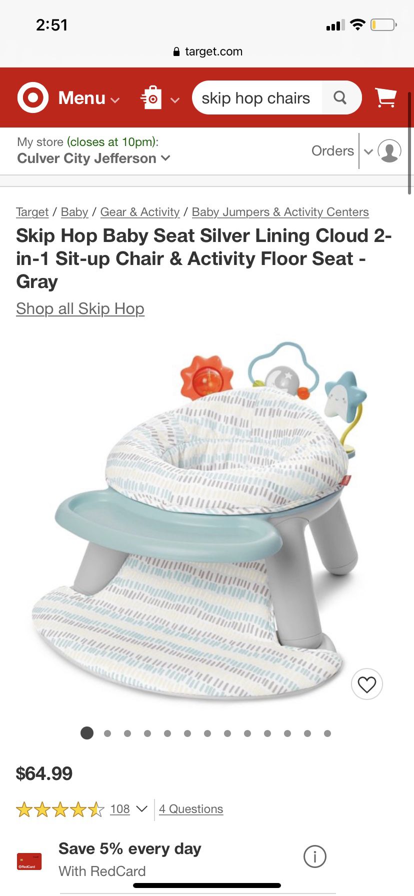 Skip Hop Baby Seat 