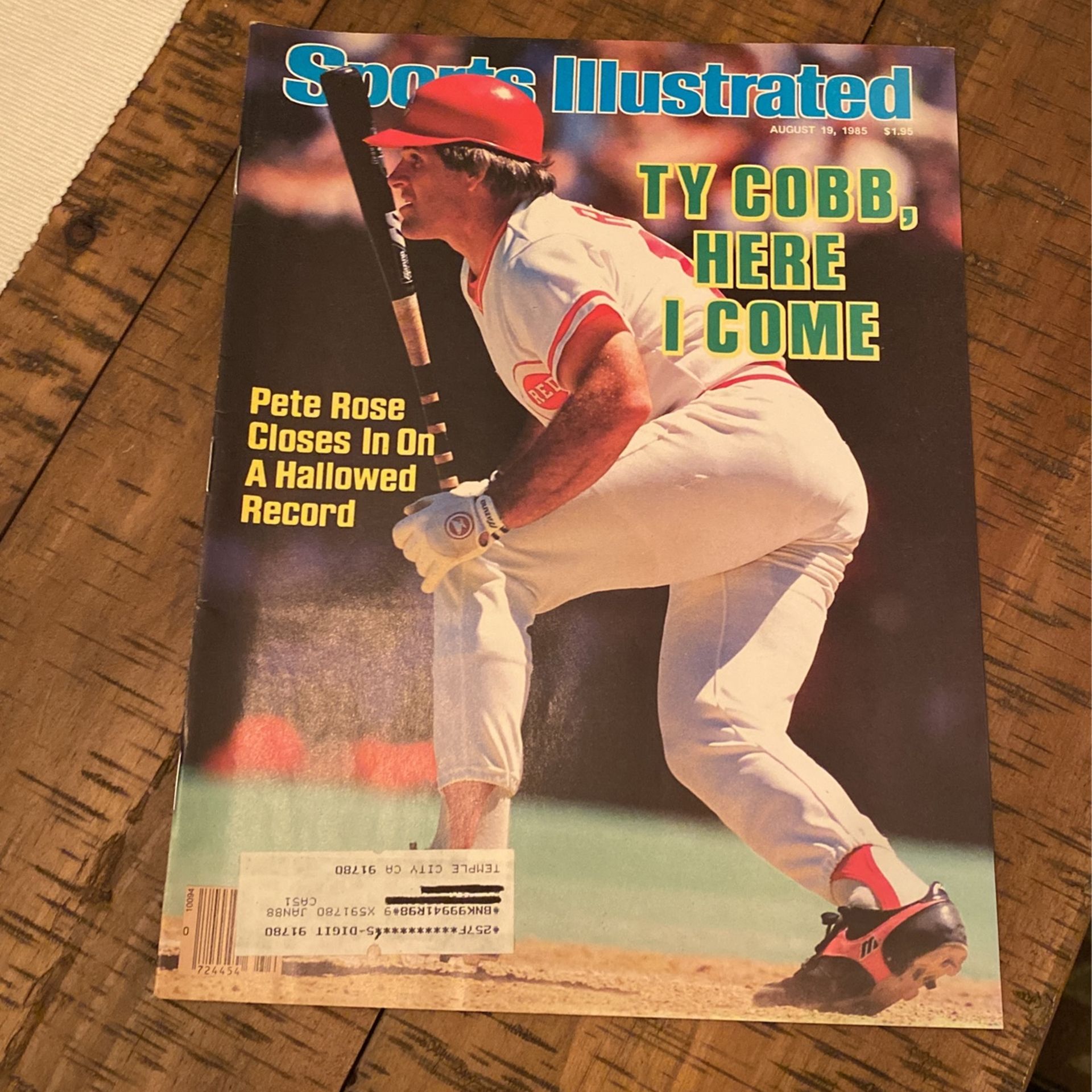 Sports Illustrated Pete Rose August 19, 1985