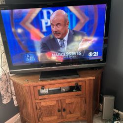 Corner TV Stand With Sony Bravia TV