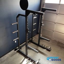 Brand New Olympic 3x3 Squat Rack Power Cage Bench Press Pull Up, Attachments Galore,  Home  Gym Equipment 