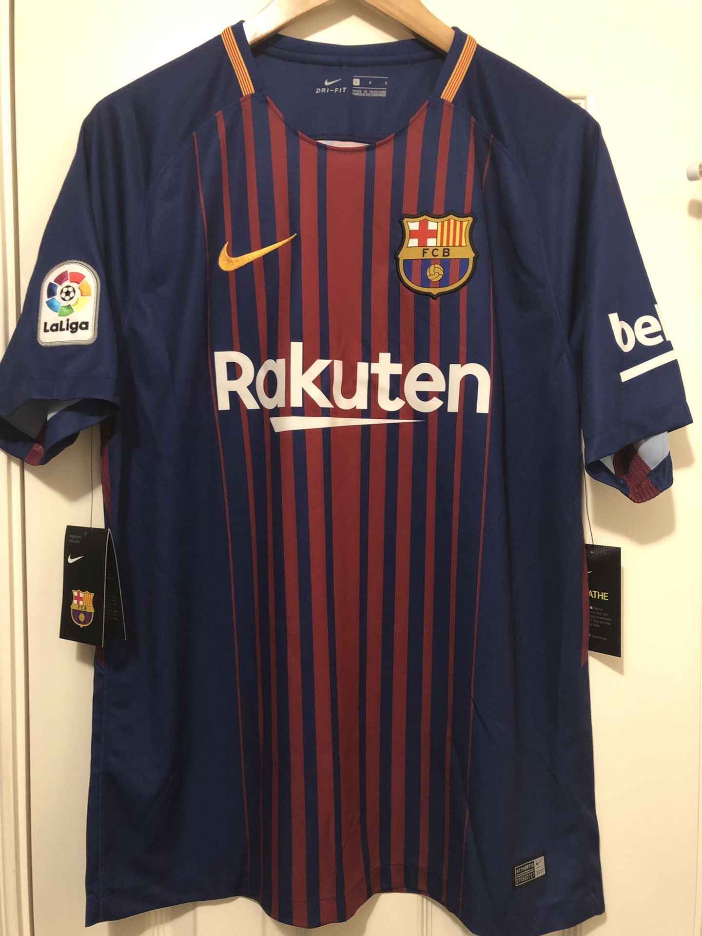 New L Nike FC Barcelona 2017 Home Kit Jersey Barca