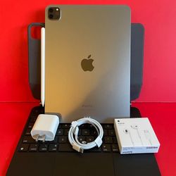 128GB Apple IPad Pro 11” 4th Generation (2022 Model / M2 chip ) with Keyboard, pen & Accessories (256gb /512GB)