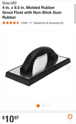 QEP 4 in. x 9.5 in. Molded Rubber Grout Float with Non-Stick Gum Rubber