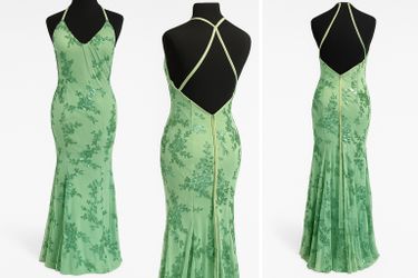 Mint Green Sequin Halter Mermaid Evening Gown - XS | Sparkly Formal Dress