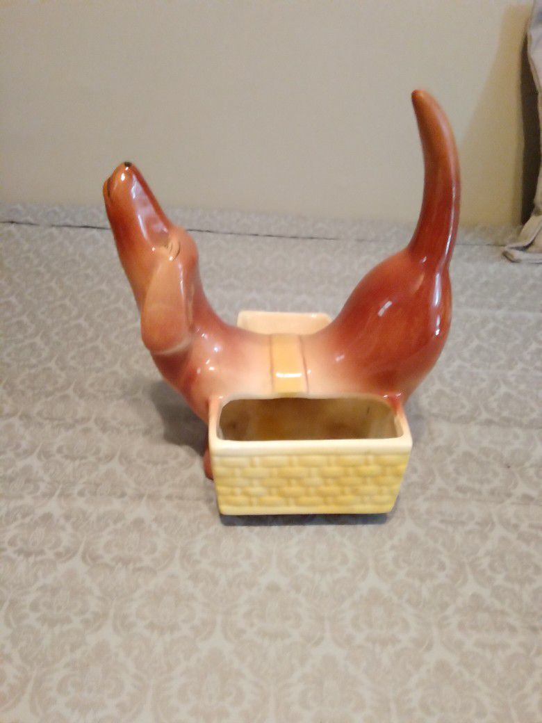 Nice 1(contact info removed)s Wiener Dog Planter Great For Suckulences I Was Told It Was A Man's Valet