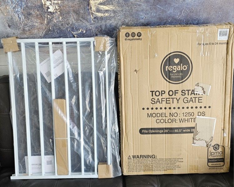 Regalo Top Of Stair Baby Gate: Model No: 1250 DS