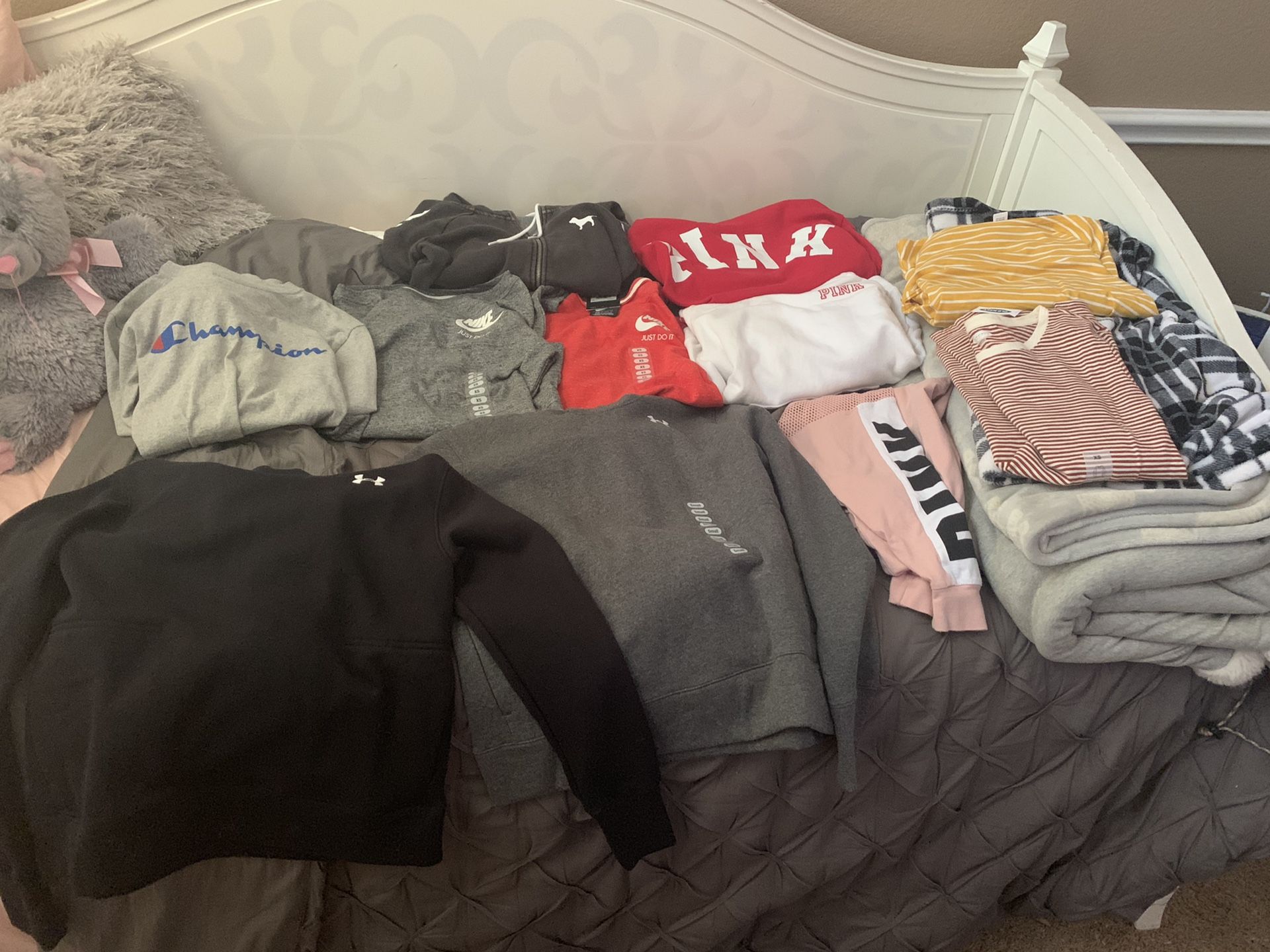 Brand new hoodies and shirts and jackets (Nike,champion,old navy,PINK)