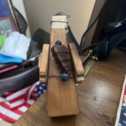 Wood Angel W/metal Wings & Halo