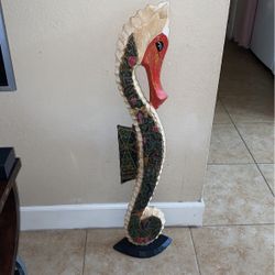 Sea Horse Statue Of Wood