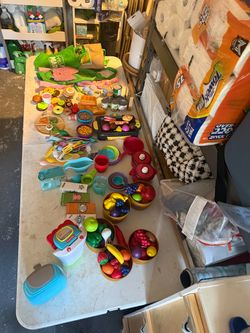 Large Lot of Kids Play Kitchen Toy Food Set
