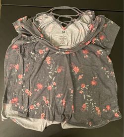 Women’s 2 Floral Tops w/ Cross Strap Open Back