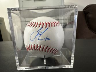FRANCISCO LINDOR SIGNED NEW YORK METS/GUARDIANS AUTOGRAPHED BASEBALL W/COA 910
