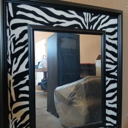 Zebra Print Mirror 
