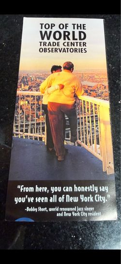 Rare Vintage World  Trade Center Observation Deck Brochure New York City Pre 911