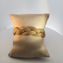 14Karat Yellow Gold Woven Fashion Ladys Bracelet 