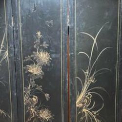 Vintage Asian Wood Room Divider