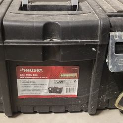 Husky 22 in. Tool Box with Metal Latches  Tools And Parts Included