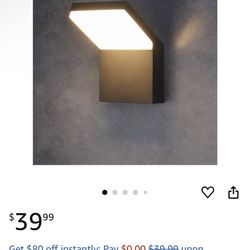 Lustrlach Outdoor Wall Sconce LED Modern Exterior Light Fixture for House Garage IP65 Waterproof Front Porch Light Wall Mount Lamp 1800Lumen,Black 