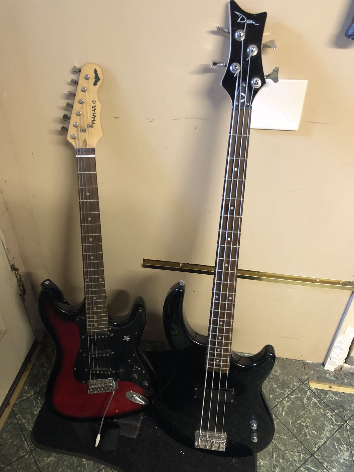 Guitar and dean bass