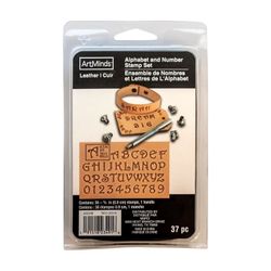 ArtMinds Leather Alphabet and Number Stamp Set