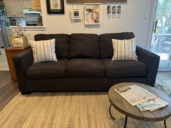 Beautiful Dark Grey Sofa And Loveseat