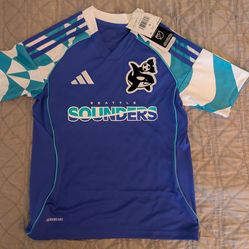 Adidas Seattle Sounders 50th Anniversary "Orca Kit"  Youth Size 9-10yrs
