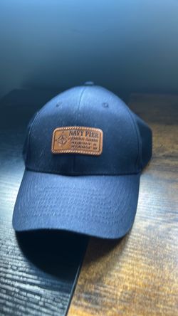Navy Pier Chicago baseball cap with leather patch.