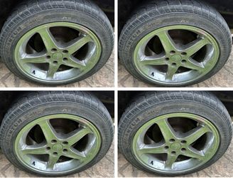 5x114.3 BP Mustang Cobra Wheels, 5 Lugs, FAIR tires, wrong center caps. $350 FIRM.