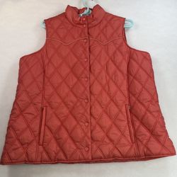 Roper Quilted Puffer Vest Women's Snap Close With Pockets; Sz 3XL