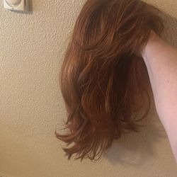 Synthetic Hair Auburn Wig 