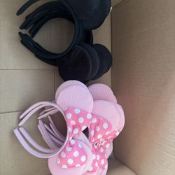  Mickey & Minnie Mouse Ears Head Bands