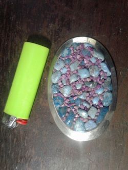 Belt Buckle silver and turquoise