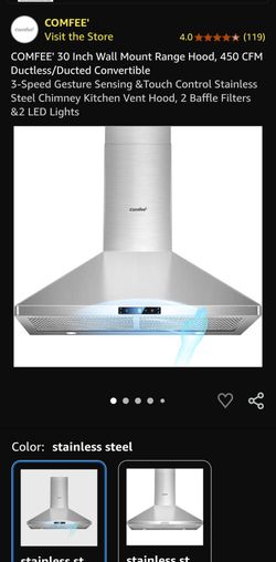 COMFEE' 30 Inch Wall Mount Range Hood