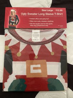 Ugly sweater long sleeve T-shirt NEW