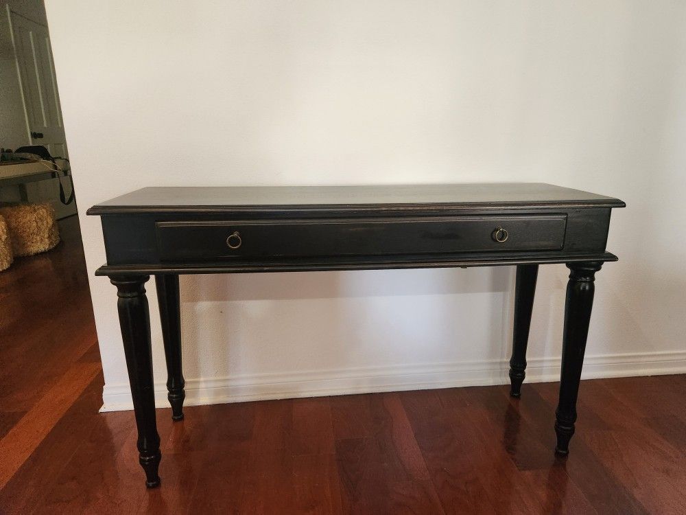 Black Console Table With Drawer 50" X 15.5"