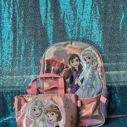 Disney Frozen Backpack With Lunchbox