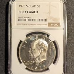 1973 S  Proof Cameo NGC Eisenhower Dollar 