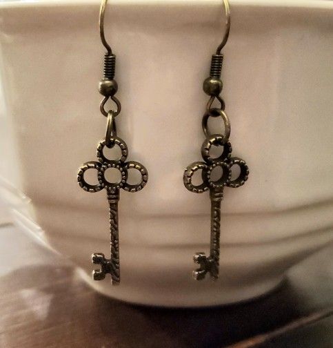 Key Charm Earrings