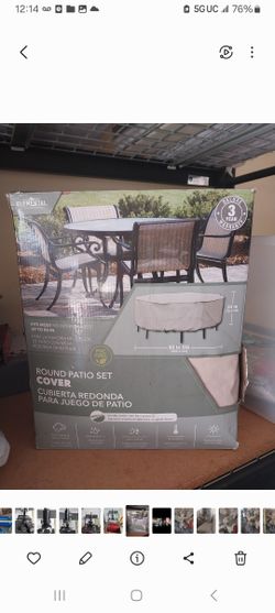 ROUND PATIO  TABLE AND CHAIRS COVER (NEW)